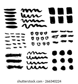 Collection of different homemade textures made by marker.