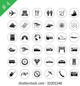 Collection of different icons for using in web design. Set #4