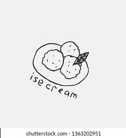 Collection of the different japanese food. Hand drawn line art set of the food icon