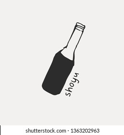 Collection of the different japanese food. Hand drawn line art set of the food icon