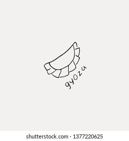 Collection of the different japanese food. Hand drawn line art set of the food icon