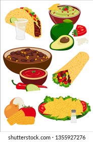 Collection of different Mexican specialties.
