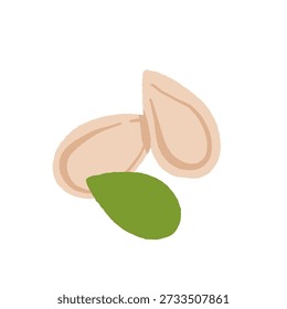 Colección de diferentes frutos secos. Cacahuete, nuez, avellana, pistacho, almendra y anacardos. Concepto de comida saludable. Productos para la merienda. Vector ilustración plana.