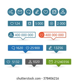 Collection of different paper messages. Blank quoting template