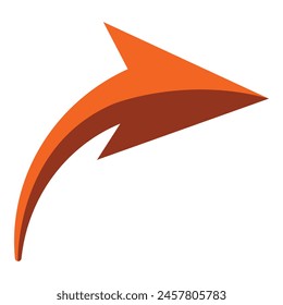 Collection of different red arrows on white background. Arrow in 3d icons set, red arrows for app, web and music digital illustration design. Vector