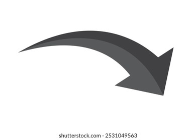 Collection of different red arrows on white background. Arrow in 3d icons set, red arrows for app, web and music digital illustration design. Vector illustration