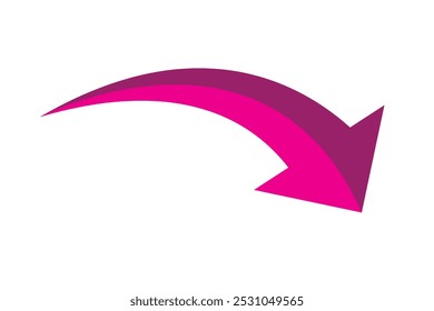 Collection of different red arrows on white background. Arrow in 3d icons set, red arrows for app, web and music digital illustration design. Vector illustration