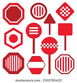 a collection of different signs including stop and go