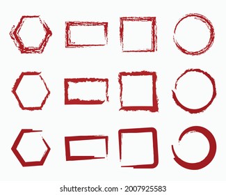 Colección de diferentes marcos de vectores abstractos geométricos simples