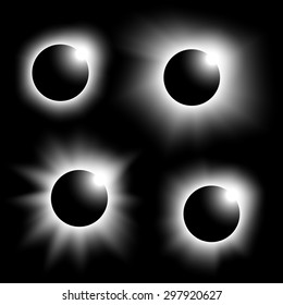 collection of different solar eclipses