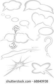 collection of different speech bubbles