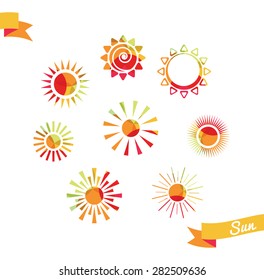 Collection of different suns.