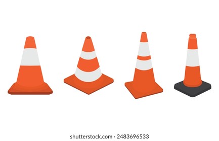 Kollektion der verschiedenen Verkehrskegel-Illustration
