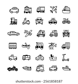 A collection of different transport