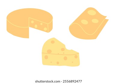Collection of different types of cheese French cuisine