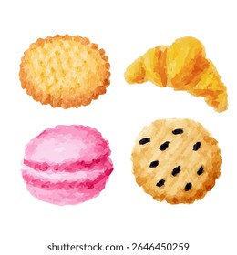 a collection of different types of cookies
