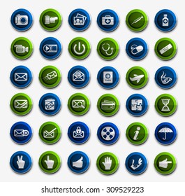 Collection different types of icon set for web applications - vector