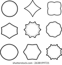 a collection of different vintage decorative frames or shapes	