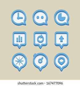 Collection of different web icons 