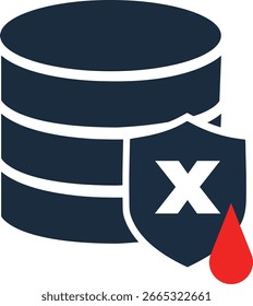 Uma coleção de ícones digitais que representam ameaças à segurança cibernética e medidas de proteção, apresentando elementos de segurança comuns, como bloqueios, escudos e violações de dados