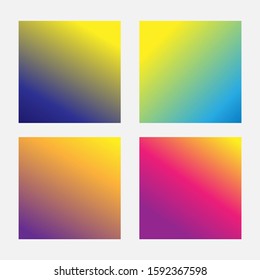 Collection of digital modern gradient backgrounds for banners, posters, flyers. Social media square templates. Vector illustration