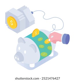Colección de Pagos Digitales e Iconos Isométricos de Finanzas 

