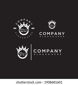 collection of dining king silhouette logo designs