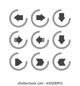Collection of directions Logo Vector Template