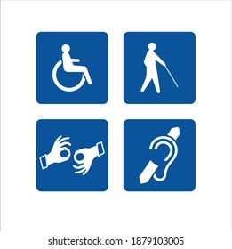 A collection of disable icons. vector art.