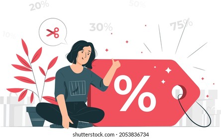 collection discount concept vector illustration