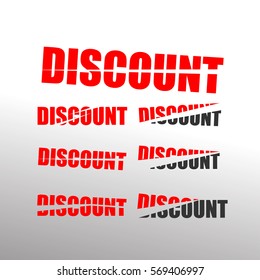 Collection of Discount Label. Vector Illustration