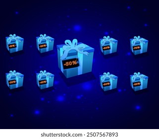 collection des étiquettes de réduction avec pourcentage, 10, 20, 30, 40, 50, 60, 70, 80,90.. style néon. 50 % de promotion de vente. Étiquette de remise. Étiquettes de pourcentage de remise vente. étiquette de réduction de vente..