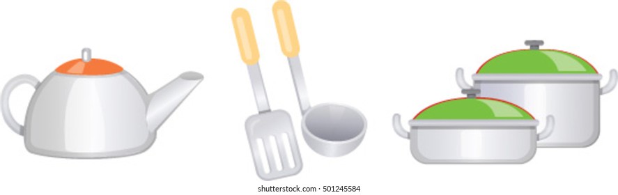 Collection of dishware vector. Modern vector icon on white. Illustration symbol icon isolated on white