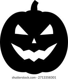 Uma coleção de distintos jack-o'-lantern faces em um estilo de silhueta ousada, perfeito para projetos de Halloween e branding.