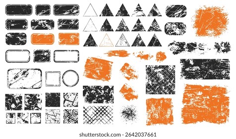 Collection of Distressed Grunge Shapes and Textures for Creative Design and Visual Arts