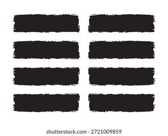 Colección de muestras de pintura rectangular anguladas perfectas para crear superposiciones texturizadas y Elementos gráficos.