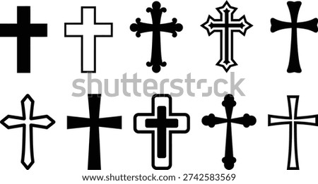 A collection of diverse cross designs showcasing various styles and intricacies
