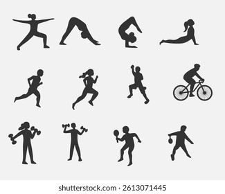 Collection of diverse fitness activities for various demographics.