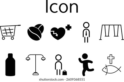 Collection of Diverse Icon Symbols