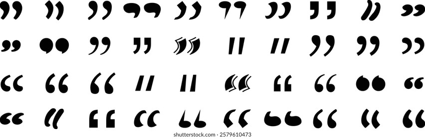 Collection of Diverse Quotation Marks and Punctuation