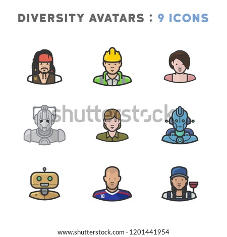 Collection of diversity icons