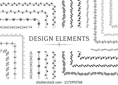 Colección de vectores de elementos de diseño de divisores