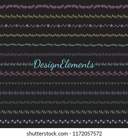 Colección de vectores de elementos de diseño de divisores