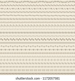 Collection of divider design element vectors