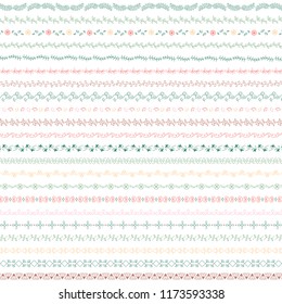 Collection of divider design element vectors