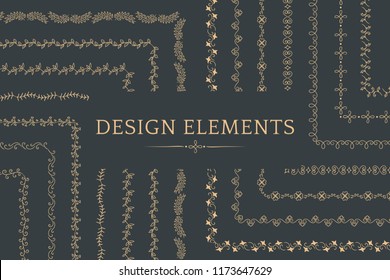 Colección de vectores de elementos de diseño de divisores