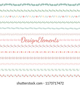 Collection of divider design element vectors
