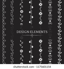 Collection of divider design element vectors