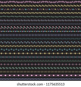Collection of divider design element vectors