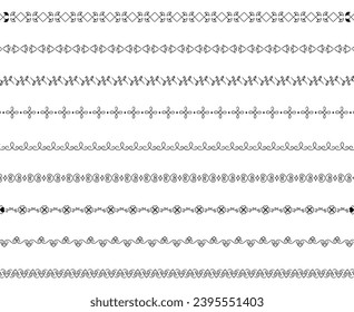 Collection of divider design element vectors	

